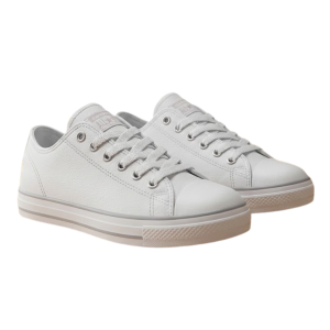 Zapatos Colegiales Blancos Atlantic con Cordones