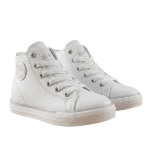 Botas Colegiales Blancas Atlantic con Cordones